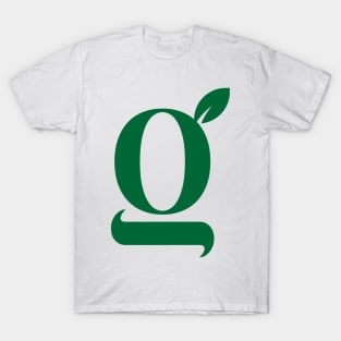 Alphabet, Green G, Organic design T-Shirt